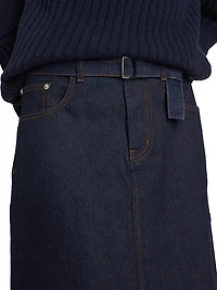 Calder Stretch Denim Maxi Skirt