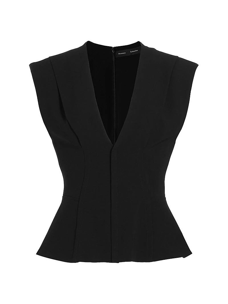 Janet Crepe Peplum Top