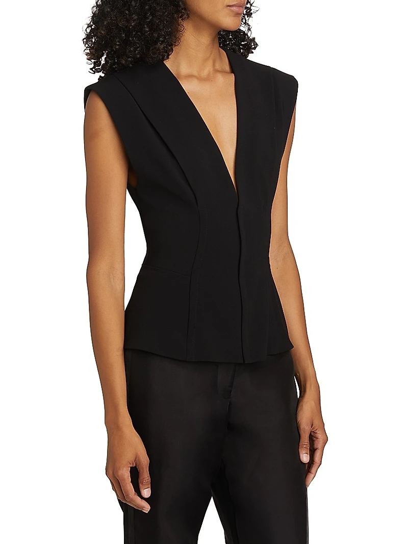 Janet Crepe Peplum Top