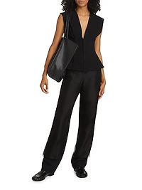 Janet Crepe Peplum Top