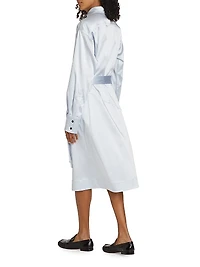 Andy Technical Satin Shirtdress