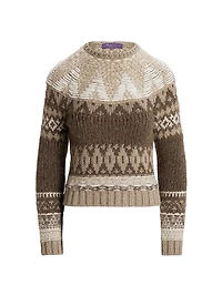 Patterned Cashmere & Wool-Blend Sweater