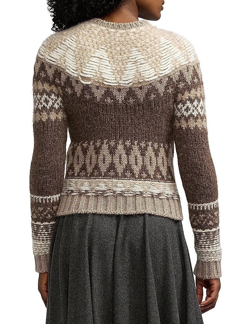 Patterned Cashmere & Wool-Blend Sweater