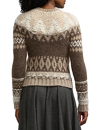 Patterned Cashmere & Wool-Blend Sweater