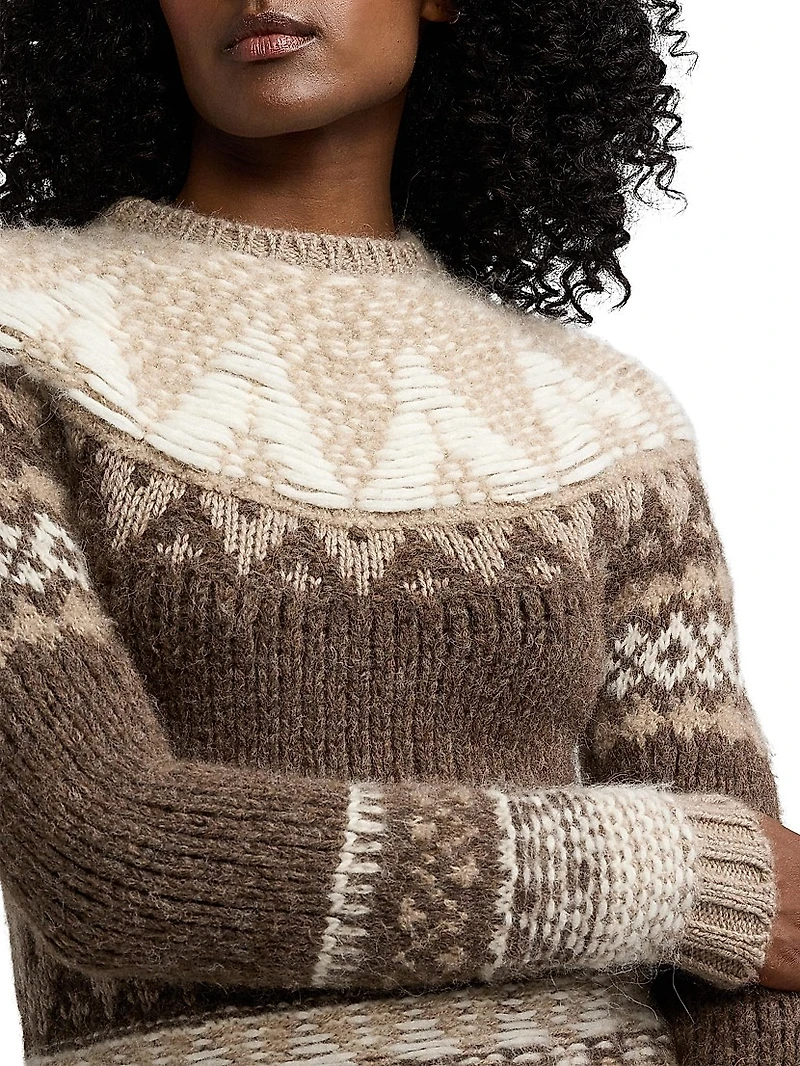 Patterned Cashmere & Wool-Blend Sweater