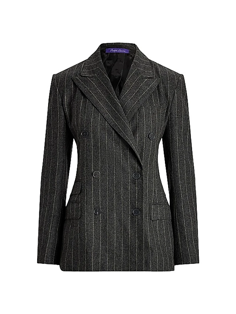 Kent Chalk Stripe Flannel Blazer