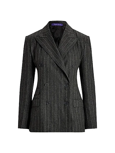 Kent Chalk Stripe Flannel Blazer
