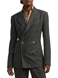 Kent Chalk Stripe Flannel Blazer