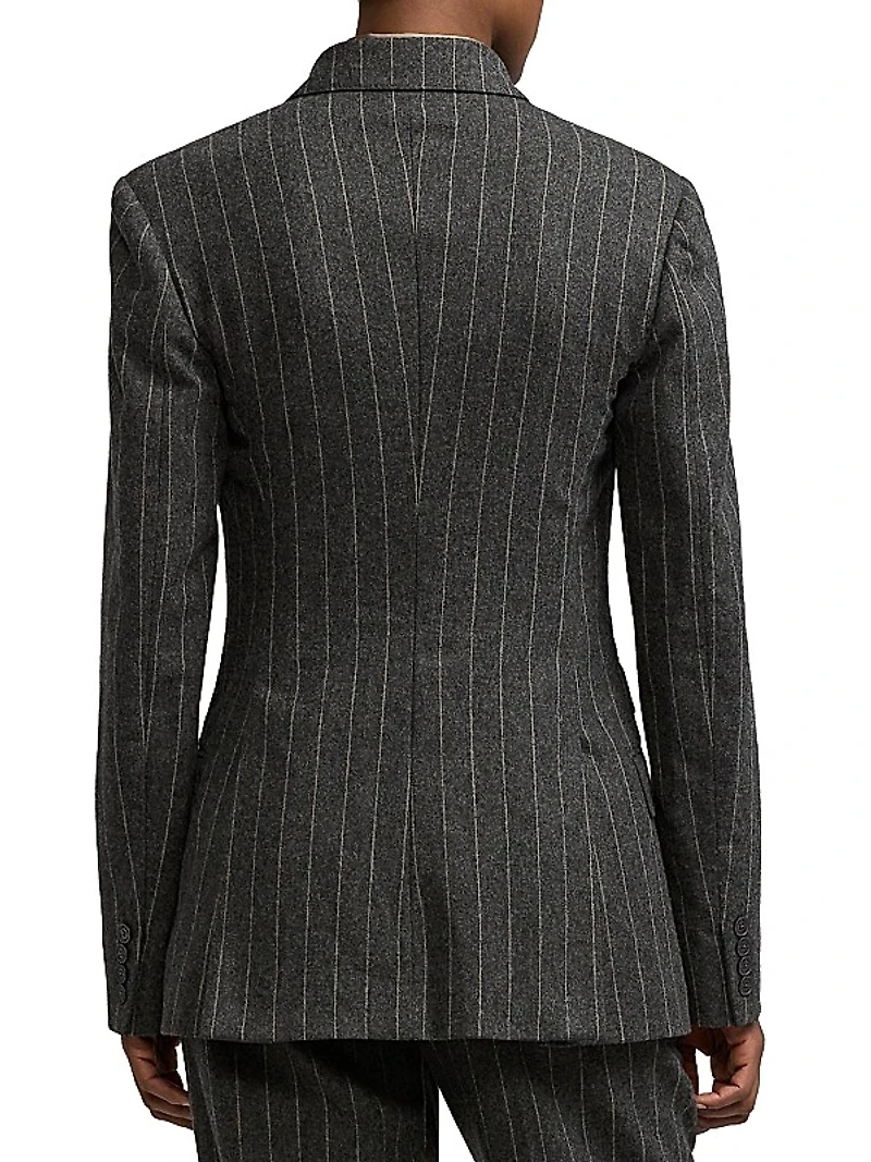 Kent Chalk Stripe Flannel Blazer