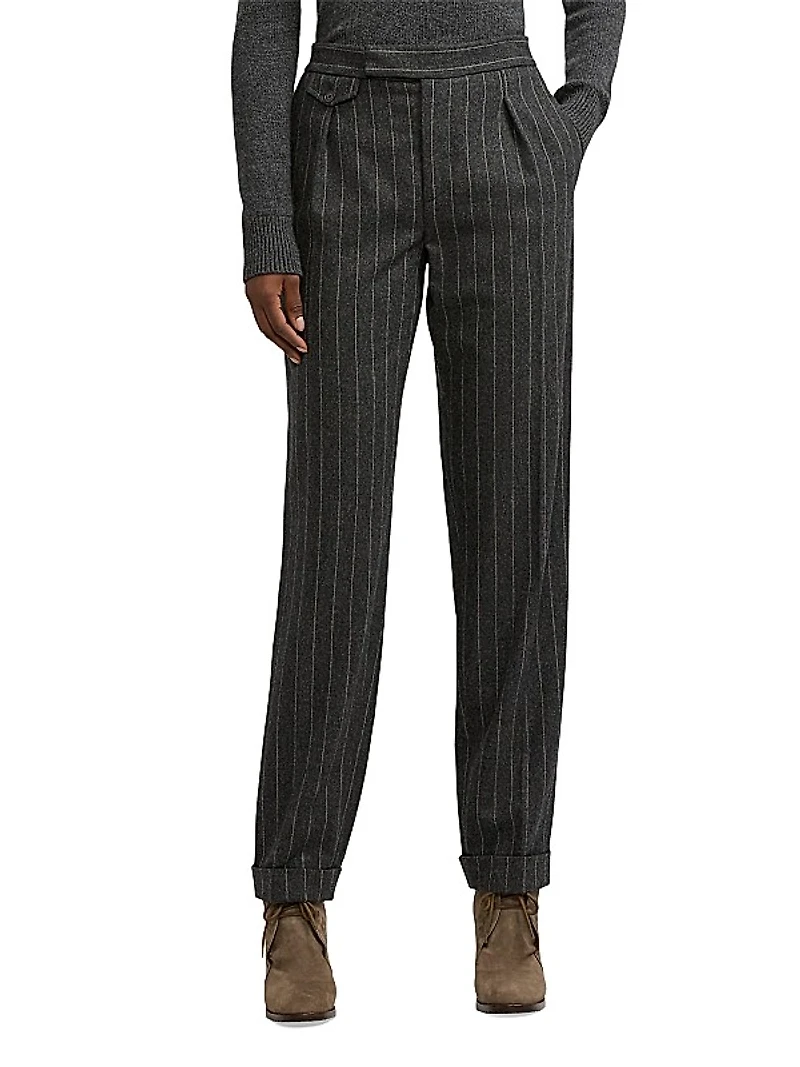 Bennet Chalk Stripe Flannel Trousers