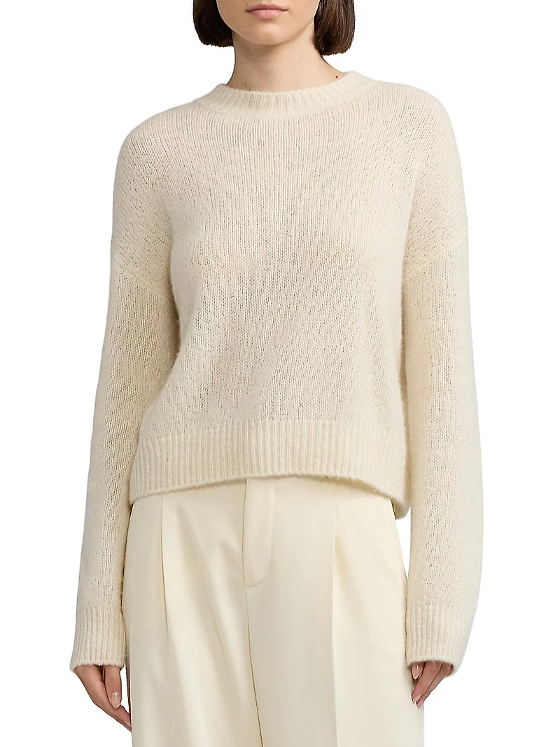 Brushed Cashmere-Silk Sweater