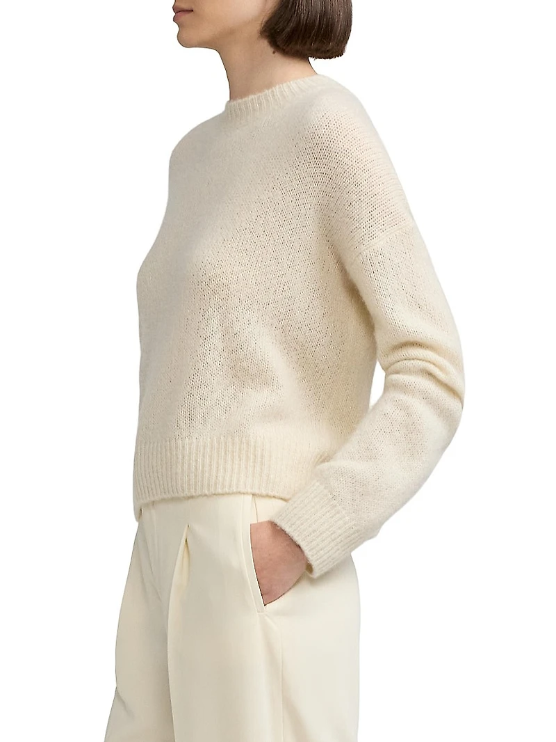 Brushed Cashmere-Silk Sweater