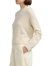 Brushed Cashmere-Silk Sweater
