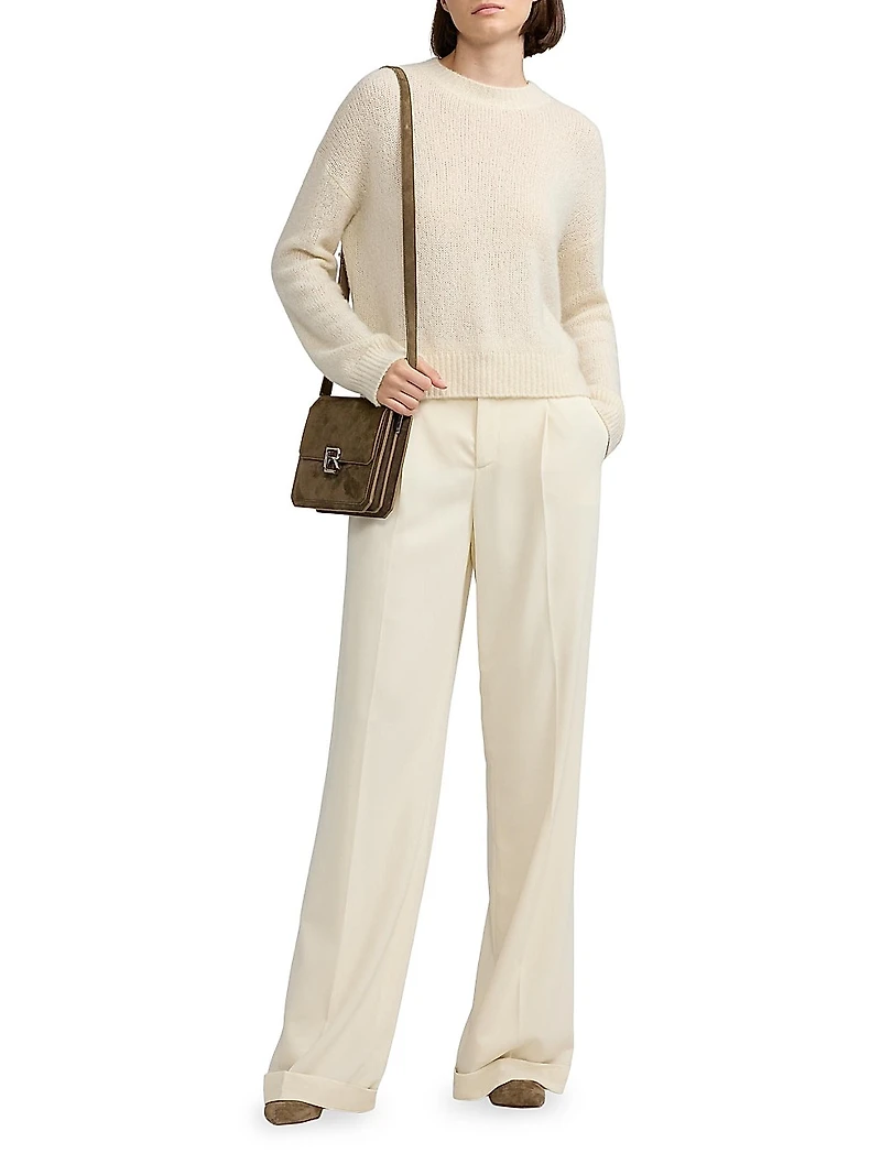 Brushed Cashmere-Silk Sweater