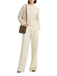 Brushed Cashmere-Silk Sweater