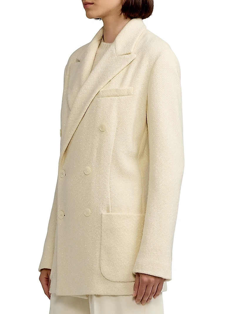 Shirlee Textured Herringbone Blazer