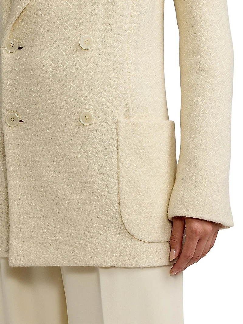 Shirlee Textured Herringbone Blazer