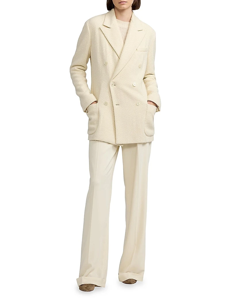 Shirlee Textured Herringbone Blazer