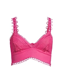 Jasmine Lace-Trim Crop Top