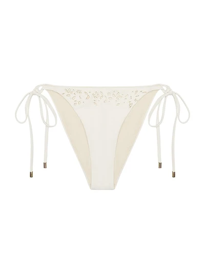 Memoir Embroidered String Bikini Bottom