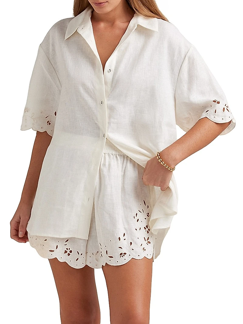 Memoir Linen Cover-Up Shirt