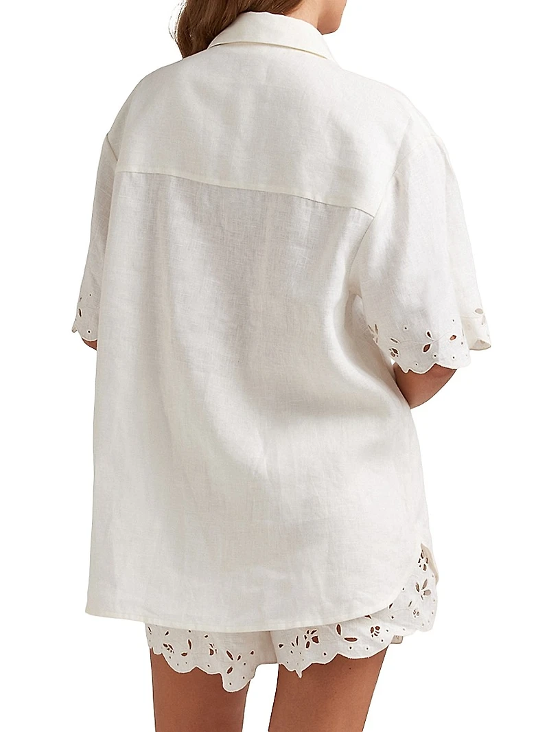 Memoir Linen Cover-Up Shirt