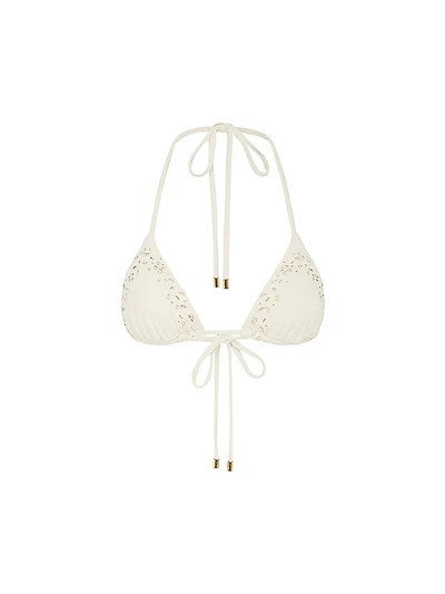 Memoir Embroidered String Bikini Top