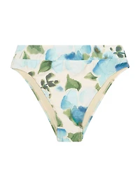Floral Mid High-Cut Bikini Bottom