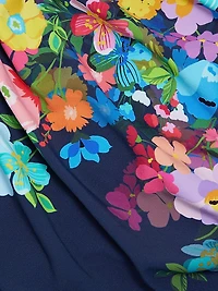 Floral Ruched One-Piece Swimsuit