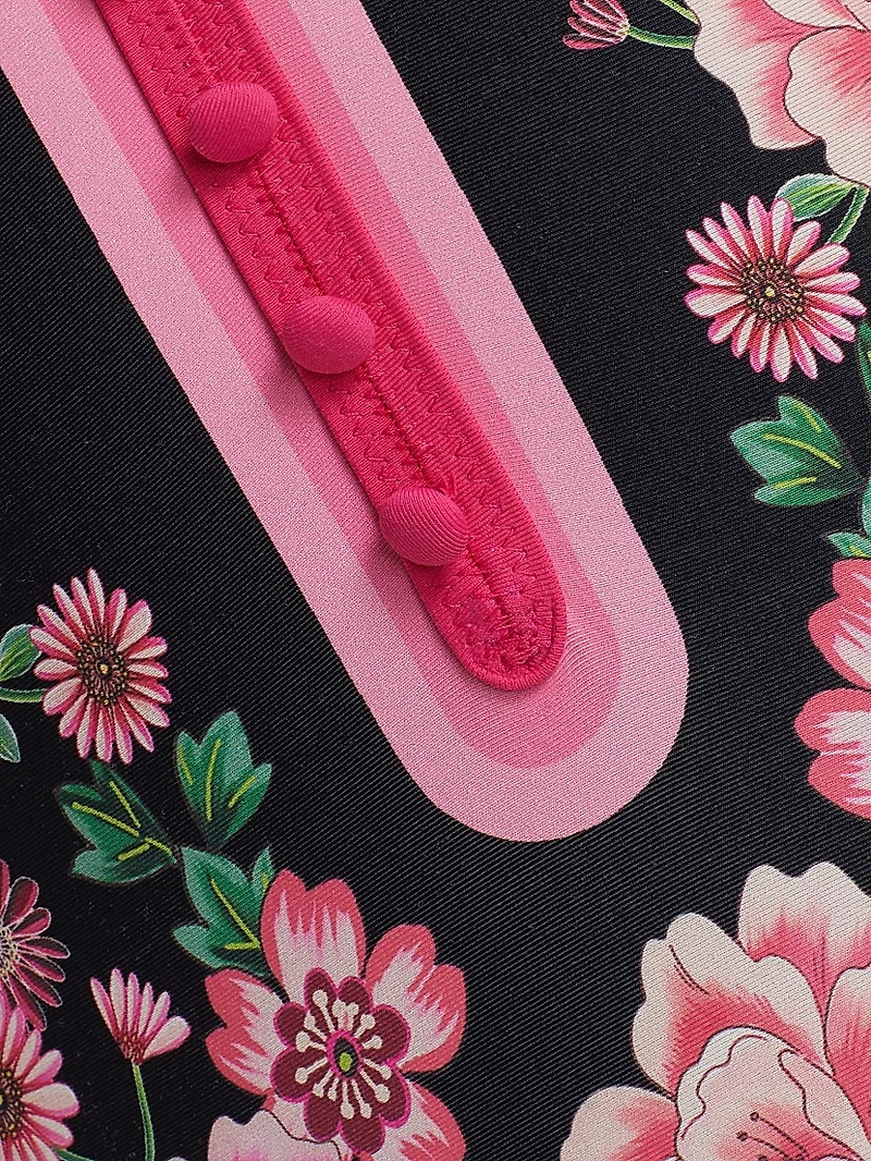 Floral Halterneck One-Piece Swimsuit