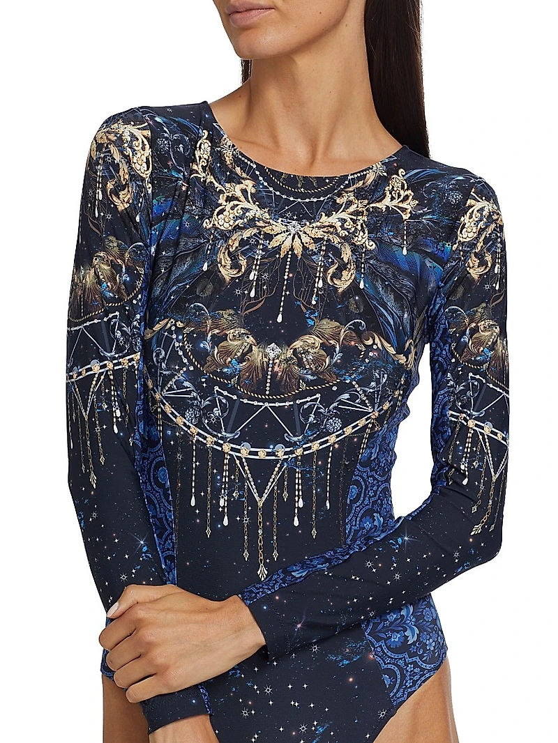 Supernova Surf Long-Sleeve One-Piece Swimsuit