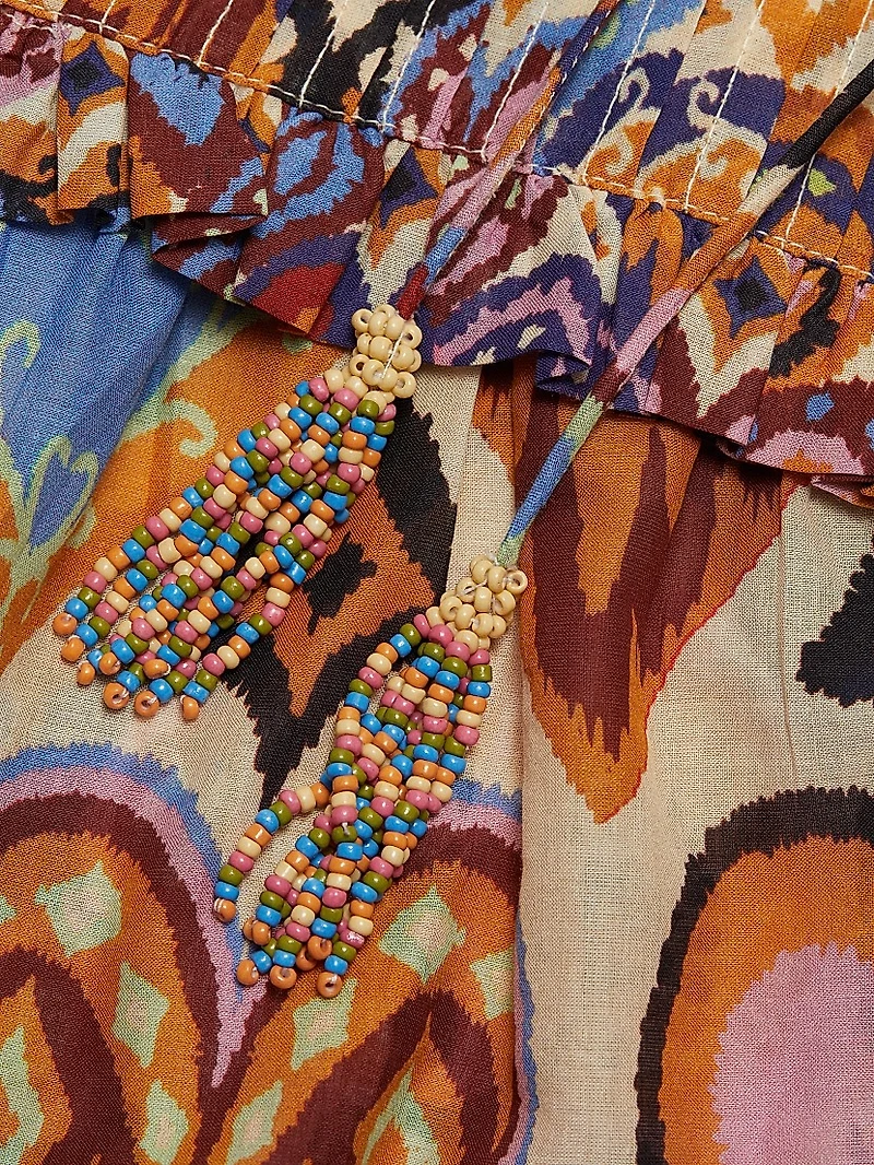 Hearts Ikat-Inspired Blouse