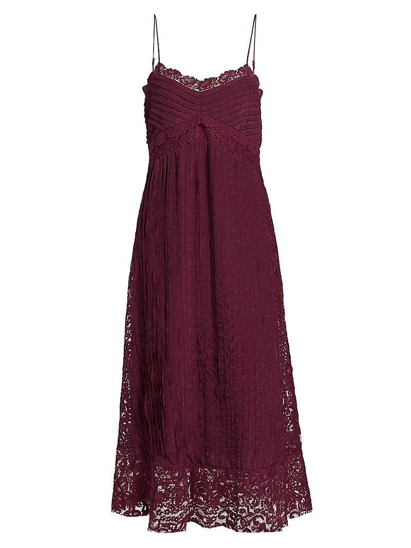 Lace Sleeveless Midi-Dress