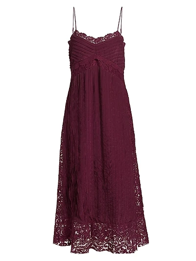 Lace Sleeveless Midi-Dress