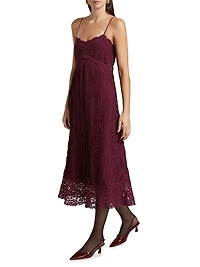 Lace Sleeveless Midi-Dress