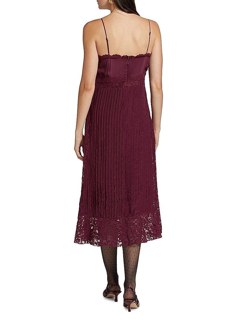 Lace Sleeveless Midi-Dress