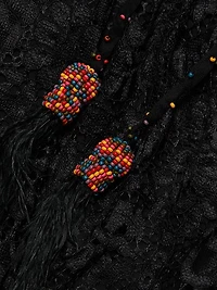 Lace Tie-Waist Midi-Dress