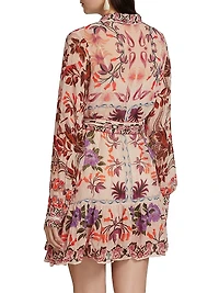 Winter Garden Belted Minidress