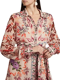 Winter Garden Belted Minidress