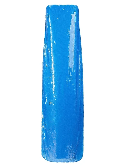 Casey Sequined Strapless Gown