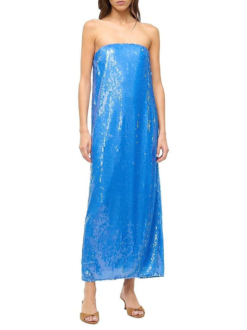 Casey Sequined Strapless Gown