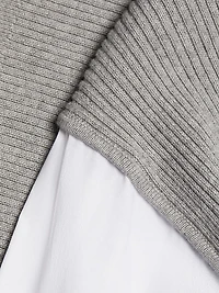 Gauze Mixed Media Cardigan