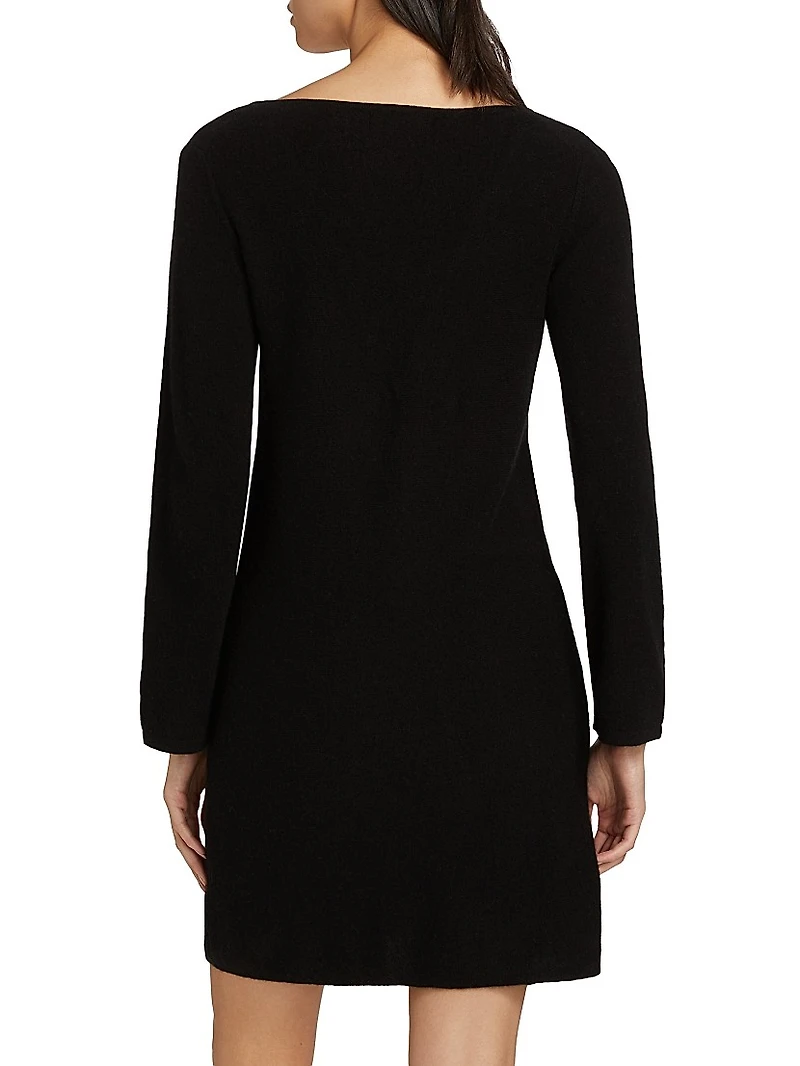 Cashmere V-Neck Minidress