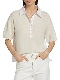 Hybrid Short-Sleeve Polo Top