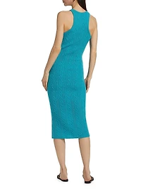 Cashmere Cable-Knit Body-Con Dress