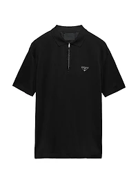 Piqué Polo Shirt with Re-Nylon Details