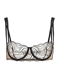 Ondule Embroidered Lace Underwire Balconette Bra