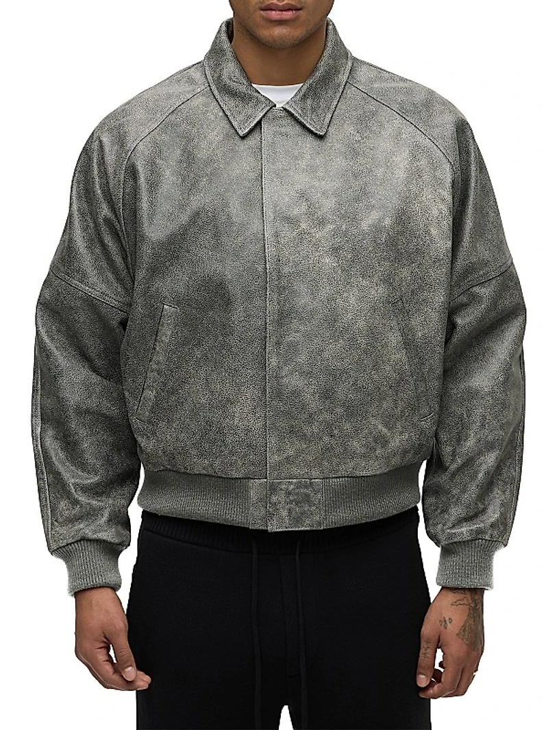 Leather Bomber Jacket