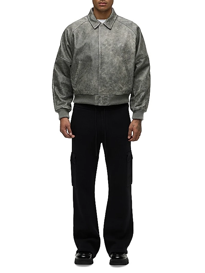 Leather Bomber Jacket