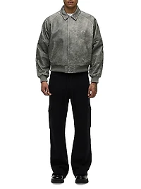 Leather Bomber Jacket